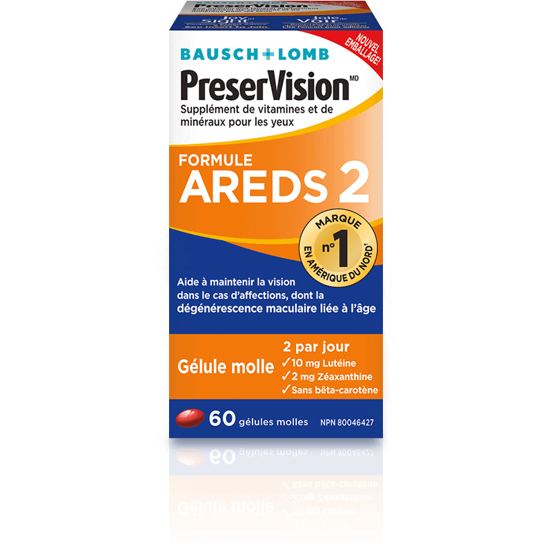 Suppl  ment de vitamines et de min  raux pour les yeux PreserVisionMD formule AREDS 2