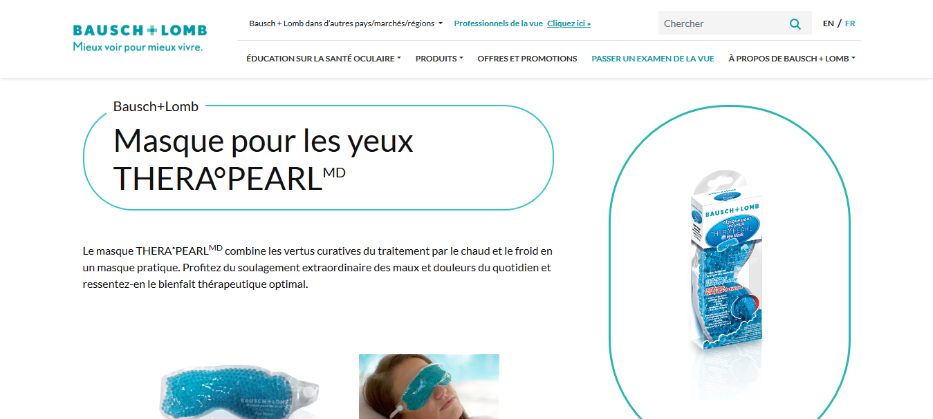 Masque pour les yeux THERA°PEARL MD