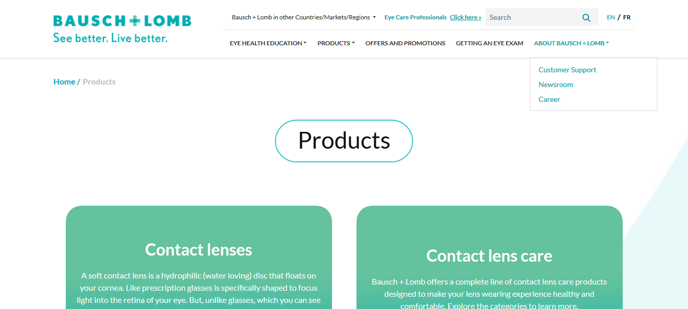 Surgical Products Bausch + Lomb