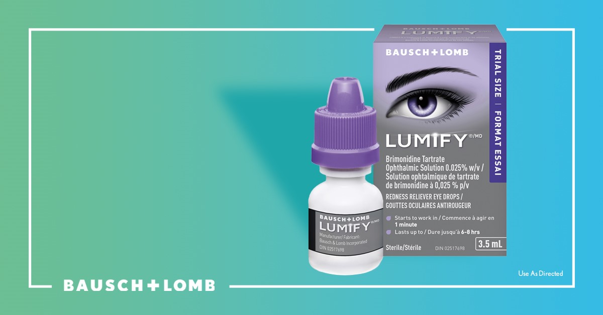 Bausch + Lomb reçoit de Santé Canada l’approbation des gouttes oculaires antirougeur LUMIFY<sup>MD</sup>